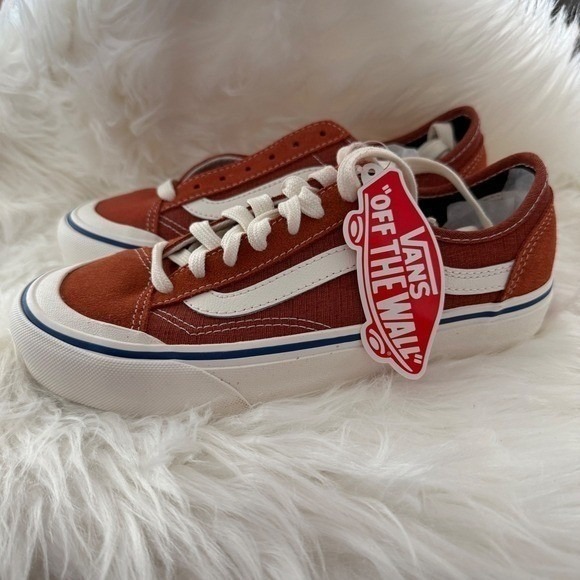 Vans Style 36 Decon Saltwash Sneakers Women's Size 5.5 Rust Orange Shoes NEW - Picture 3 of 7